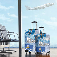 New Zealand Nelson Luggage Cover Nelson's Flag and Seal - Maori Art Tattoo LT03 - Polynesian Pride