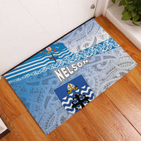 New Zealand Nelson Rubber Doormat Nelson's Flag and Seal - Maori Art Tattoo LT03 - Polynesian Pride