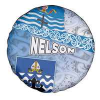 New Zealand Nelson Spare Tire Cover Nelson's Flag and Seal - Maori Art Tattoo