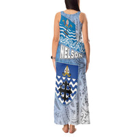 New Zealand Nelson Tank Maxi Dress Nelson's Flag and Seal - Maori Art Tattoo