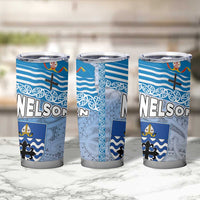 New Zealand Nelson Tumbler Cup Nelson's Flag and Seal - Maori Art Tattoo