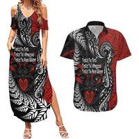 Aotearoa Toitu Te Tiriti Couples Matching Summer Maxi Dress and Hawaiian Shirt New Zealand Honour the Treaty - Te Tiriti Is Us