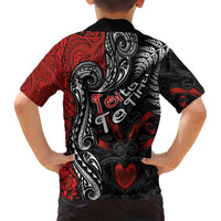 Aotearoa Toitu Te Tiriti Family Matching Off Shoulder Maxi Dress and Hawaiian Shirt New Zealand Honour the Treaty - Te Tiriti Is Us LT03 - Polynesian Pride