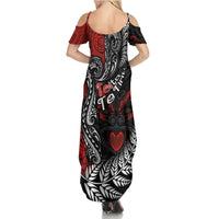 Aotearoa Toitu Te Tiriti Family Matching Summer Maxi Dress and Hawaiian Shirt New Zealand Honour the Treaty - Te Tiriti Is Us LT03 - Polynesian Pride