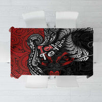 Aotearoa Toitu Te Tiriti Tablecloth New Zealand Honour the Treaty - Te Tiriti Is Us LT03 Red - Polynesian Pride