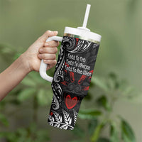 Aotearoa Toitu Te Tiriti Tumbler With Handle New Zealand Honour the Treaty - Te Tiriti Is Us LT03 - Polynesian Pride