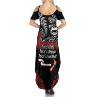 Aotearoa Toitu Te Tiriti Family Matching Summer Maxi Dress and Hawaiian Shirt New Zealand Honour the Treaty - Fight Together LT03 - Polynesian Pride