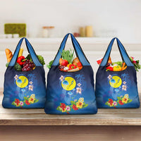 Palau Jellyfish Grocery Bag Ocean Heritage Tropical Plants - Polynesian Pride