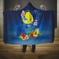 Palau Jellyfish Hooded Blanket Ocean Heritage Tropical Plants - Polynesian Pride