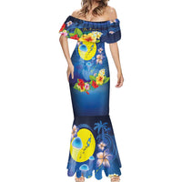 Palau Jellyfish Mermaid Dress Ocean Heritage Tropical Plants - Polynesian Pride
