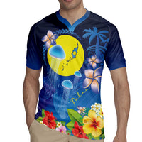Palau Jellyfish Rugby Jersey Ocean Heritage Tropical Plants - Polynesian Pride