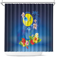 Palau Jellyfish Shower Curtain Ocean Heritage Tropical Plants - Polynesian Pride