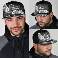 Hawaiian Manta Rays Mesh Trucker Cap Tribal Hibiscus Polynesian Tattoos Black Color - Polynesian Pride