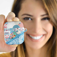 Hawaiian and Japanese Culture Together AirPods Case Tropical Honu with Japanese Elements Blue Color LT03 - Polynesian Pride