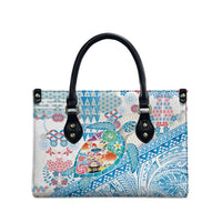 Hawaiian and Japanese Culture Together Leather Bag Tropical Honu with Japanese Elements Blue Color LT03 - Polynesian Pride