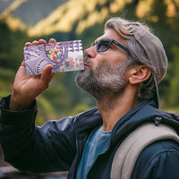 Hawaiian and Japanese Culture Together 4 in 1 Can Cooler Tumbler Tropical Honu with Japanese Elements Purple Color