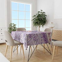 Hawaiian and Japanese Culture Together Tablecloth Tropical Honu with Japanese Elements Purple Color