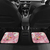 Hawaiian and Japanese Culture Together Car Mats Tropical Honu with Japanese Elements Pink Color