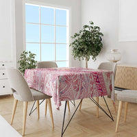 Hawaiian and Japanese Culture Together Tablecloth Tropical Honu with Japanese Elements Pink Color