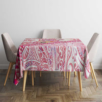 Hawaiian and Japanese Culture Together Tablecloth Tropical Honu with Japanese Elements Pink Color