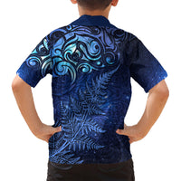 New Zealand Matariki Family Matching Short Sleeve Bodycon Dress and Hawaiian Shirt Maori Pattern and Silver Fern LT03 - Polynesian Pride