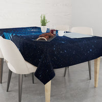 Aotearoa New Zealand New Year Tablecloth Tribal Koru Tattoo Blue Galaxy Maori Silver Fern LT03 - Polynesian Pride