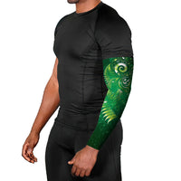 Aotearoa New Zealand New Year Arm Sleeves Tribal Koru Tattoo Green Galaxy Maori Silver Fern