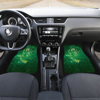 Aotearoa New Zealand New Year Car Mats Tribal Koru Tattoo Green Galaxy Maori Silver Fern