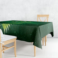Aotearoa New Zealand New Year Tablecloth Tribal Koru Tattoo Green Galaxy Maori Silver Fern LT03 - Polynesian Pride