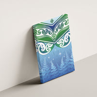 Aotearoa New Zealand New Year Canvas Wall Art Maori Motifs with Silver Fern and Matariki Stars