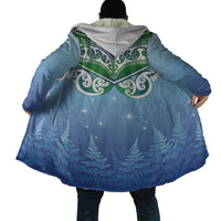 Aotearoa New Zealand New Year Cloak Maori Motifs with Silver Fern and Matariki Stars