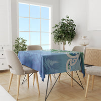 Aotearoa New Zealand New Year Tablecloth Maori Motifs with Silver Fern and Matariki Stars