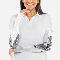 Aotearoa Moko Tribal Tattoo Arm Sleeves New Zealand Maori Penguin and Fantail White Color LT03 - Polynesian Pride