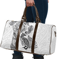 Aotearoa Moko Tribal Tattoo Travel Bag New Zealand Maori Penguin and Fantail White Color LT03 - Polynesian Pride