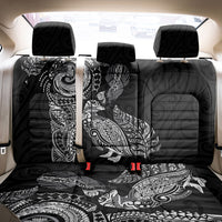 Aotearoa Moko Tribal Tattoo Back Car Seat Cover New Zealand Maori Penguin and Fantail Black Color LT03 - Polynesian Pride