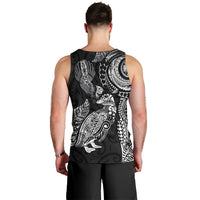 Aotearoa Moko Tribal Tattoo Men Tank Top New Zealand Maori Penguin and Fantail Black Color LT03 - Polynesian Pride