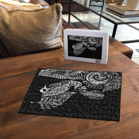 Aotearoa Moko Tribal Tattoo Puzzle New Zealand Maori Penguin and Fantail Black Color LT03 - Polynesian Pride