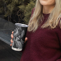 Aotearoa Moko Tribal Tattoo Tumbler Cup New Zealand Maori Penguin and Fantail Black Color LT03 - Polynesian Pride