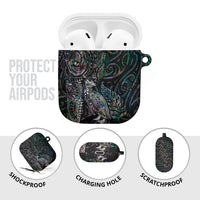 Aotearoa Moko Tribal Tattoo AirPods Case New Zealand Maori Penguin and Fantail Paua Shell Style