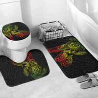 Aotearoa Moko Tribal Tattoo Bathroom Set New Zealand Maori Penguin and Fantail Reggae Style