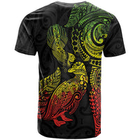 Aotearoa Moko Tribal Tattoo T Shirt New Zealand Maori Penguin and Fantail Reggae Style LT03 - Polynesian Pride