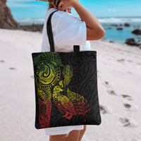 Aotearoa Moko Tribal Tattoo Tote Bag New Zealand Maori Penguin and Fantail Reggae Style LT03 - Polynesian Pride