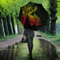 Aotearoa Moko Tribal Tattoo Umbrella New Zealand Maori Penguin and Fantail Reggae Style