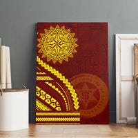 Tonga High School Canvas Wall Art Ngatu and Polynesian Pattern