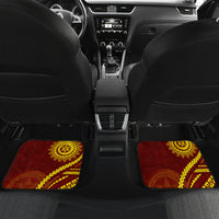 Tonga High School Car Mats Ngatu and Polynesian Pattern LT03 Set 2pcs - Back Red - Polynesian Pride