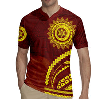 Tonga High School Rugby Jersey Ngatu and Polynesian Pattern LT03 - Polynesian Pride