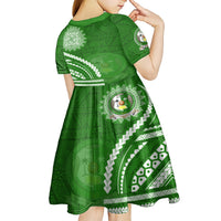 Liahona High School Kid Short Sleeve Dress Ngatu and Polynesian Pattern LT03 - Polynesian Pride