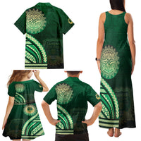 Saineha High School Family Matching Tank Maxi Dress and Hawaiian Shirt Ngatu and Polynesian Pattern LT03 - Polynesian Pride