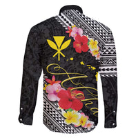 Aloha Hawaii Hibiscus and Plumeria Flowers Family Matching Puletasi and Hawaiian Shirt Kanaka Maoli Tattoo Polynesian Pattern LT03 - Polynesian Pride