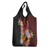Papua New Guinea Birds and Frangipani Grocery Bag Melanesian Art Tattoos LT03 - Polynesian Pride